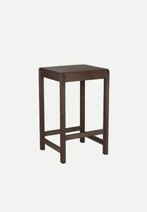 FRAMA - 01 stool - Pall - Dark Wood - H65 - H65 x W38.7 x L39.5 cm