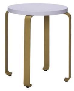 Hübsch - Smile Stool - Pall - Light blue/Khaki - ø46xh46,5cm