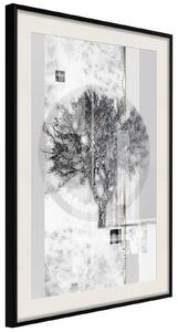 Inramad Poster / Tavla - Sign of Winter - 20x30 Guldram