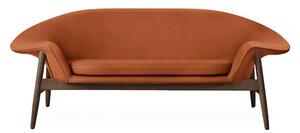 Warm Nordic - Fried Egg Sofa / Smoked Oak - Soffa för 2 personer - Hero 481 (Caramel) - L186 x W68 x H68 cm