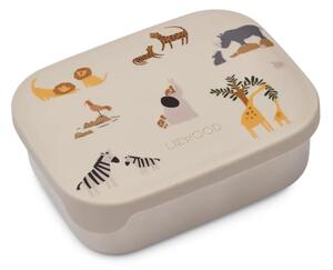 LIEWOOD - Arthur Lunchbox - Matlåda för barn - 1499 All together / Sandy - H5,5 x W13,5 x L17 cm