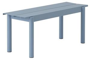 Muuto - Linear Steel Bench - Trädgårdsbänk - Pale Blue - L110 x D39 x H45,5 cm