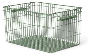 Ferm Living - Cala Stackable Baskets - Set Of 2 - Korg - Set of 2 - Verdant Green - B: 36.2 x H: 20.2 x D: 26.2 cm