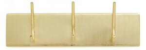 Nordal - HAAOY coat rack - Krokar - Gold - - H: 6,9 x W: 5,5 x L: 27 cm