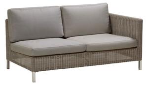 Cane-line - Connect Dining lounge 2-seater Sofa Left Module - Trädgårdssoffa - Taupe / Taupe - H77 x D77 x B153 cm