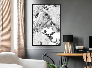 Inramad Poster / Tavla - Black and White Nature - 20x30 Guldram med passepartout