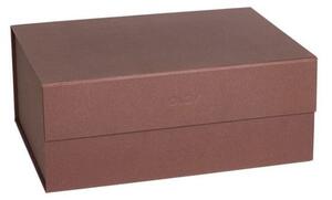 OYOY LIVING - Hako Storage Box - A4 - Förvaringslådor - 308 Dark Caramel - H15 x L33 x W25 cm