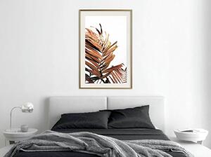 Inramad Poster / Tavla - Copper Palm - 20x30 Guldram