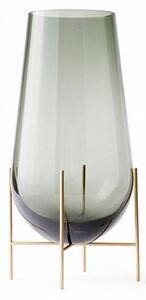 Audo Copenhagen - Èchasse Vase - Vas - Small - Smoked / Brushed Brass - H28 x Ø10-15 cm