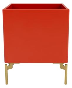 Montana - Colour Box I – S6161 - With Brass Legs - Förvaringslådor - Rosehip - W35,4 X H42,6 X D35,4 cm