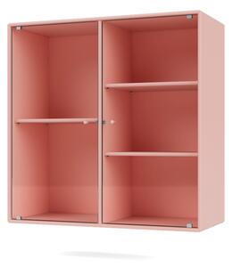 Montana - Ripple Cabinet II - Suspension Rails - Vitrinskåp - Ruby - W69,6 X H69,6 X D30 cm