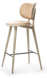 Mater - High Stool 69 - Barstol - Natural Matt Lacqured oak with Backrest - H97 x W45 x D36 SH69 cm