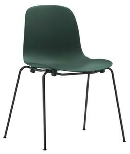 Normann Copenhagen - Form Chair Stacking Steel - Matstol - Green / Black - H79 x W58,5 x D52 x SH44,2 cm