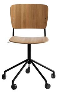 Fogia - Mono Chair w. Swivel - Kontorsstol - Seat: Lacquered Oak - W47 x D38 x H81 x SH45 cm