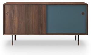 Sibast Furniture - Sibast No.11 Sideboard - Skänk - Walnut / Blue - W40 x L152 x H76 cm