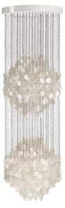Verpan - Fun Pendant - Hängande lampa - 5DM - Seashell & Chrome - Ø56 x H180 cm