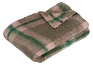 Hübsch - Grid Throw - Filt - Green/Rose - 140x200cm