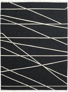 Cross Lines Matta - Svart / Off white 250x350