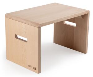 Sebra - Sebra Skammel - Pall för barn - Wooden edition - H24 x L36,2 x B23,7 cm