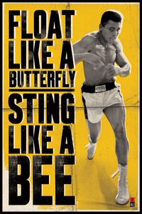 Poster, Affisch Muhammad Ali - float like a butterfly, (61 x 91.5 cm)