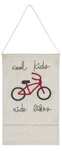Lorena Canals - Wall Pocket Hanger "Cool Kids Ride Bikes" - Väggdekoration för barn - Cool Kids Ride Bikes - H70 x W45 cm
