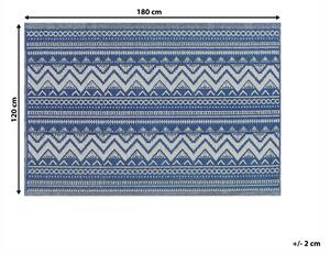 Skandinavisk Utomhusmatta 120 x 180 cm av Syntetiskt Material i Blå Färg Miljövänlig i Modern Stil Beliani