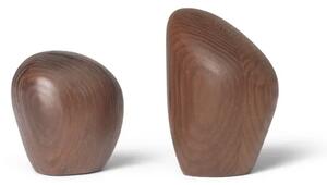 Ferm Living - Cairn Salt And Pepper Shakers - Kvarn - Dark brown - B: 4.9 x H: 7.4 x D: 5.6 cm
