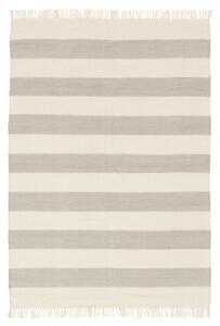 Bomull stripe Matta - Grå / Off white 160x230