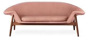 Warm Nordic - Fried Egg Sofa / Oiled Teak - Soffa för 2 personer - Canvas 614 (Pale Rose) - L186 x W68 x H68 cm