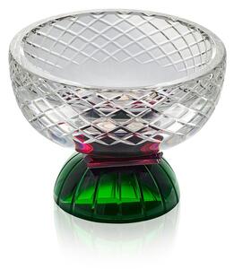 Reflections Copenhagen - Jackie Bowl - Skål för servering - Green/Clear/Burgundy - L20 x H15.5 x D20 cm