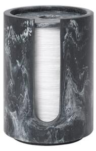 Ferm Living - Mist Cotton Pad Holder - Behållare - Charcoal - W8 x D8 x H11.8 cm