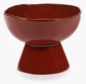 Serax - High Bowl On Foot La Mère - Skål - Venetian Red L - Ø20.5 x H14.5 cm