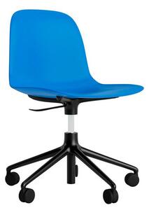 Normann Copenhagen - Form Chair Swivel 5W Gas Lift Alu - Kontorsstol - Black Aluminium / Bright Blue - H73/86 x L72,5 x SH37/50 cm