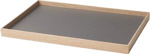 Gejst - Frame Tray - Bricka - Medium / Warm Grey, Oak - h2,2 x d23,2 x w34 cm