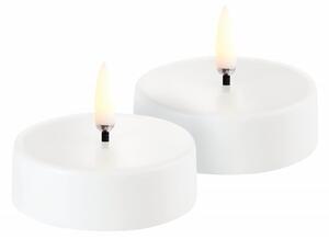 Uyuni - Rechargeable Tealight - Stearinljus - White plain, W6,0 x H2,3 cm - W6,0 x H2,3 cm