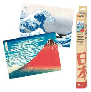 Presentaskar Hokusai - Red Fuji & Wave