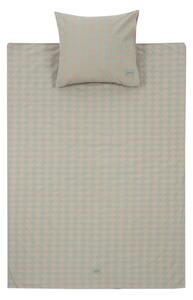Nobodinoz - Kid Duvet Cover Set In Washed Cotton Vibes - Sängkläder för barn - Blue harlequin - 100 x 140 x 1 cm
