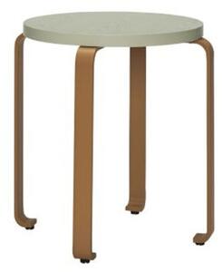 Hübsch - Smile Stool - Pall - Light green/Orange - ø46xh46,5cm