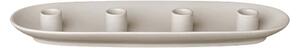 Blomus - Vela Candle Holder - Ljusstake - Oval / Moonbeam - H3 cm x L40 cm x W14 cm