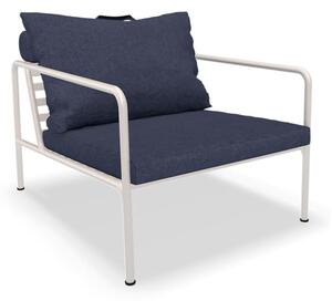 HOUE - AVON Lounge Chair - Trädgårdsstol - Indigo/Muted White - H58 x W81 x D99 x SH39 cm
