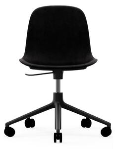 Normann Copenhagen - Form Chair - Swivel 5W Gaslift Full Upholstery - Kontorsstol - Frame: Black Aluminium / Fabric: City Velvet vol. 2 99 - L: 72,5 x H: 73/86 x SH: 37/50 cm