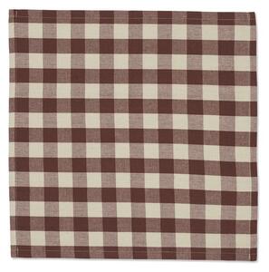 Ferm Living - Bothy Check Napkins - Set Of 4 - Servetter av tyg - Cinnamon/Grey Green - W40 x D1 x H40 cm