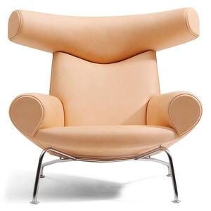 Fredericia Furniture - Wegner Ox Chair 1000 by Hans J. Wegner - Fåtölj - Vegeta 90 Neutral - W99 x D99 x H92 x SH36 cm