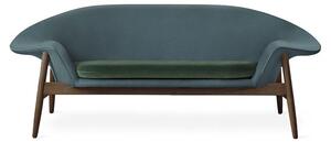 Warm Nordic - Fried Egg Sofa / Smoked Oak - Soffa för 2 personer - Hero 991 (Petrol) / Ritz 6381 (Forest Green) - L186 x W68 x H68 cm