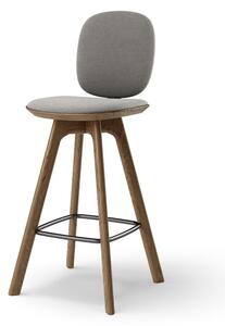 Brdr. Krüger - Pauline Comfort Barstool - Oak Smoked Oiled - Barstol - Hallingdal, Grå Tekstil - 0113 - H97 cm L65 cm B36 cm