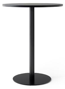 Audo Copenhagen - Harbour Column Counter Table Ø80 Charcoal Linoleum with Black Base - Barbord - Norm Architects - Grå - Metall/Trä/Plast