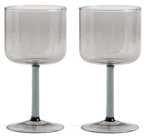 HAY - Tint Wine Glass - Vinglas - Grey - Set of 2 - Ø7,5 x H15 cm