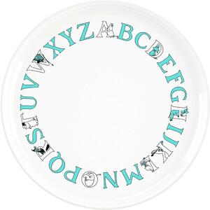 Stelton - Moomin ABC plate - Tallrikar - Turqouise - Stock sale - H: 2 x Ø: 20 cm