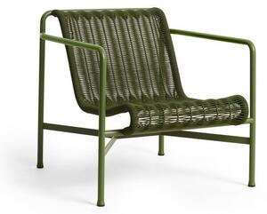HAY - Palissade Cord Lounge Chair Low - Trädgårdsstol - Olive - W73 x D81 x H70 CM