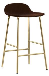 Normann Copenhagen - Form Barstool 65 cm Full Upholstery Steel - Barstol - Brass / City Velvet vol. 2 21 - H77 x W42,5 x D42,5 x SH65 cm